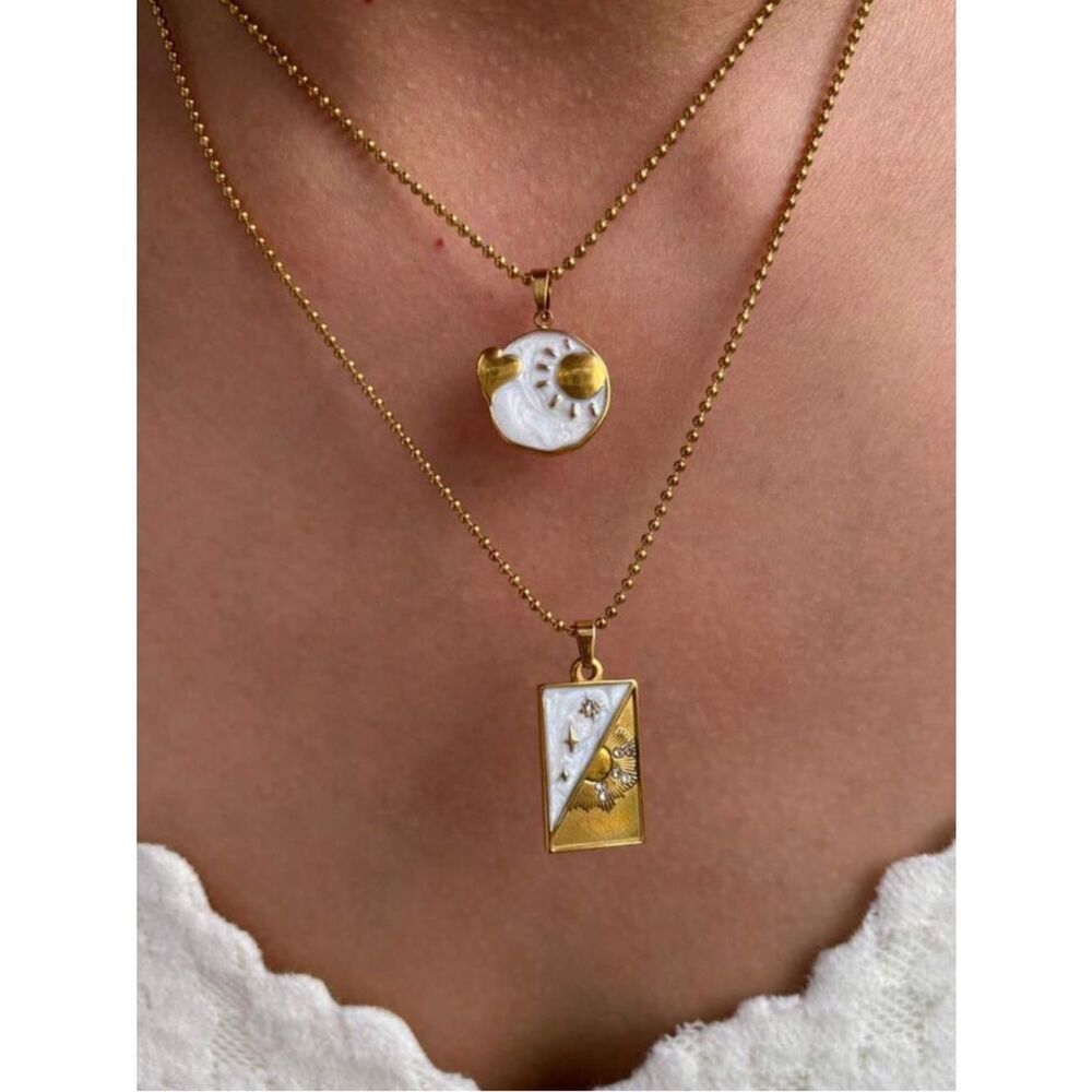 Boho moon necklace N2039
